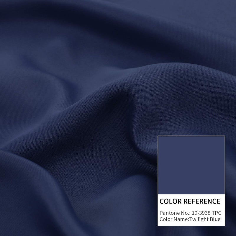 BGment Rod Pocket and Back Tab Blackout Curtains for Bedroom - Thermal Insulated Room Darkening Curtains for Living Room, 2 Window Curtain Panels (38 x 54 Inch, Navy Blue) - Image 4